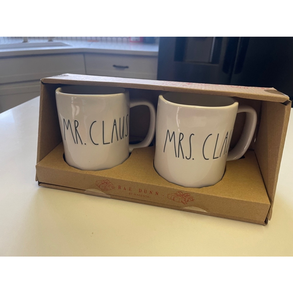 Rae Dunn Mr. & Mrs. Claus Mug Set White. Christmas seasonal - Picture 6 of 6